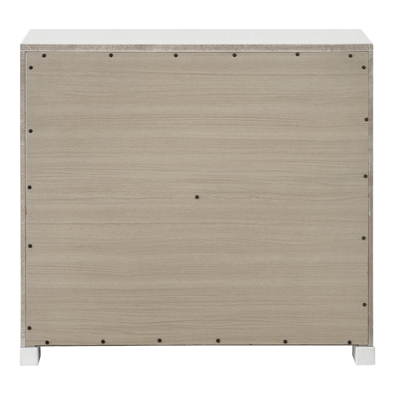 Furniture of America Embud Solid Wood Dovetail 2-Drawer Nightstand in White