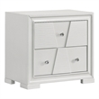 Furniture of America Embud Solid Wood Dovetail 2-Drawer Nightstand in White