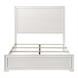 Furniture of America Embud Solid Wood Double Molded Queen Panel Bed in White