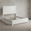Furniture of America Embud Solid Wood Double Molded Queen Panel Bed in White