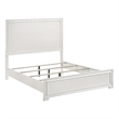 Furniture of America Embud Solid Wood Double Molded Queen Panel Bed in White