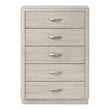 Furniture of America Pollan Solid Wood Dovetail 5-Drawer Chest in Gray