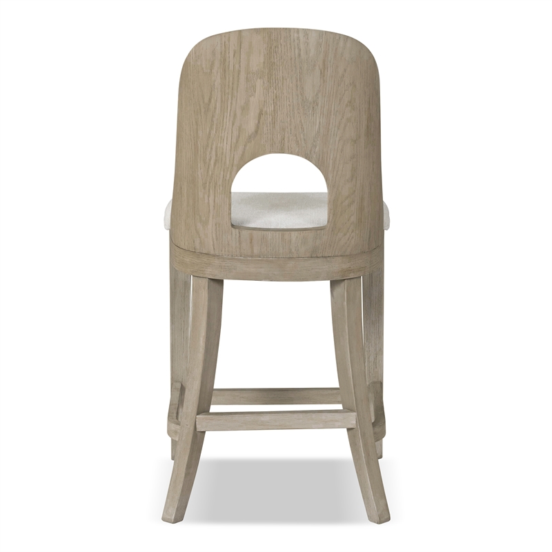 Furniture of America Selyra Solid Wood Counter Dining Chairs in Oak (Set of 2)