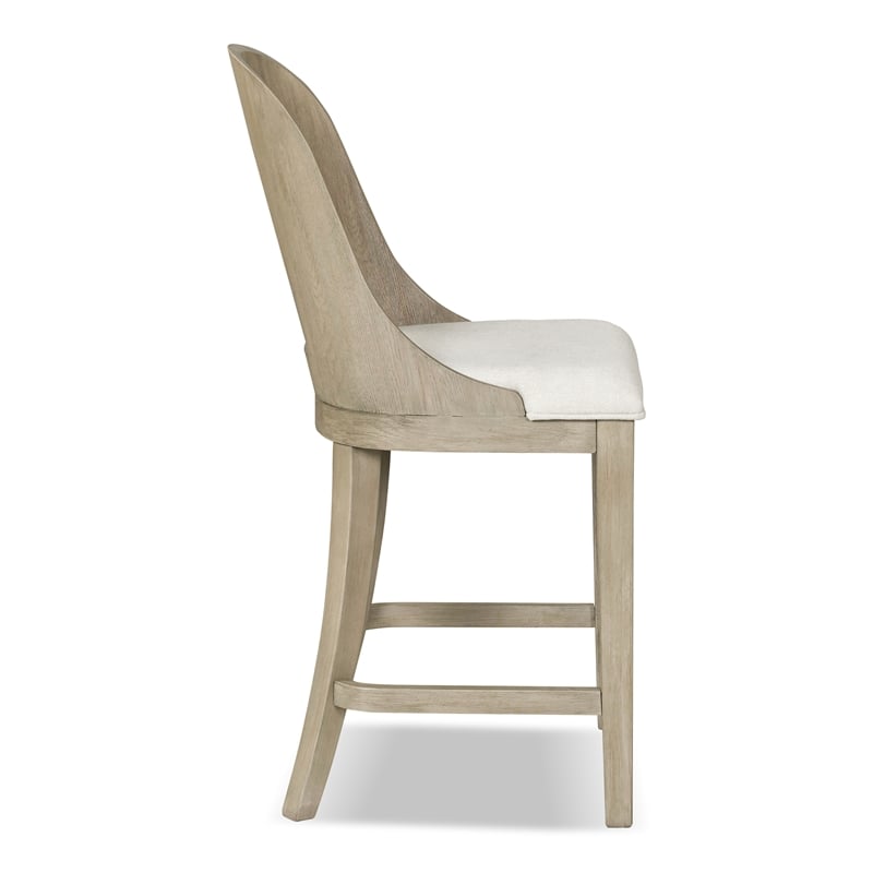 Furniture of America Selyra Solid Wood Counter Dining Chairs in Oak (Set of 2)