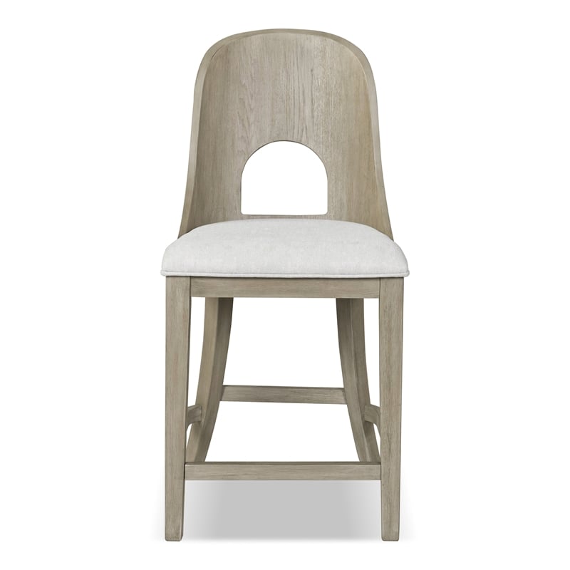 Furniture of America Selyra Solid Wood Counter Dining Chairs in Oak (Set of 2)
