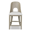 Furniture of America Selyra Solid Wood Counter Dining Chairs in Oak (Set of 2)