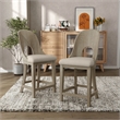 Furniture of America Selyra Solid Wood Counter Dining Chairs in Oak (Set of 2)