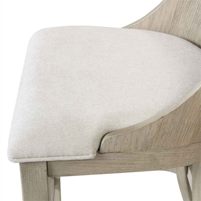 Furniture of America Selyra Solid Wood Counter Dining Chairs in Oak (Set of 2)