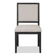 Furniture of America Landry Modern Solid Wood Side Chairs in Black (Set of 2)