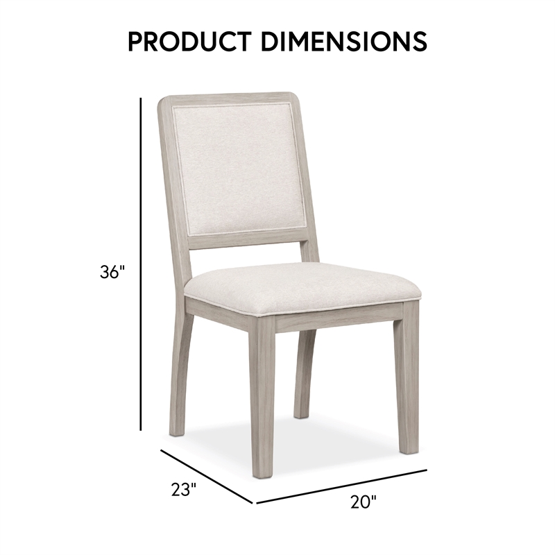 Furniture of America Austin Solid Wood Side Chairs in Oak (Set of 2)