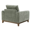 Furniture of America Naria Chenille Soft Track Arm Chair in Green