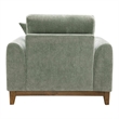 Furniture of America Naria Chenille Soft Track Arm Chair in Green