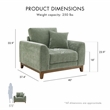 Furniture of America Naria Chenille Soft Track Arm Chair in Green
