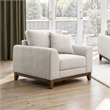 Furniture of America Naria Chenille Soft Track Arm Chair in Light Gray