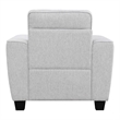 Furniture of America Emeria Chenille Soft Tapered Arm Chair in Light Gray