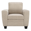 Furniture of America Emeria Chenille Soft Tapered Arm Chair in Taupe
