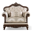 Furniture of America Adelaide Fabric Tufted Back Chair in Beige