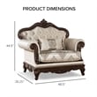 Furniture of America Adelaide Fabric Tufted Back Chair in Beige