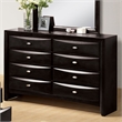 Furniture of America Darius Solid Wood 8-Drawer Dresser in Black