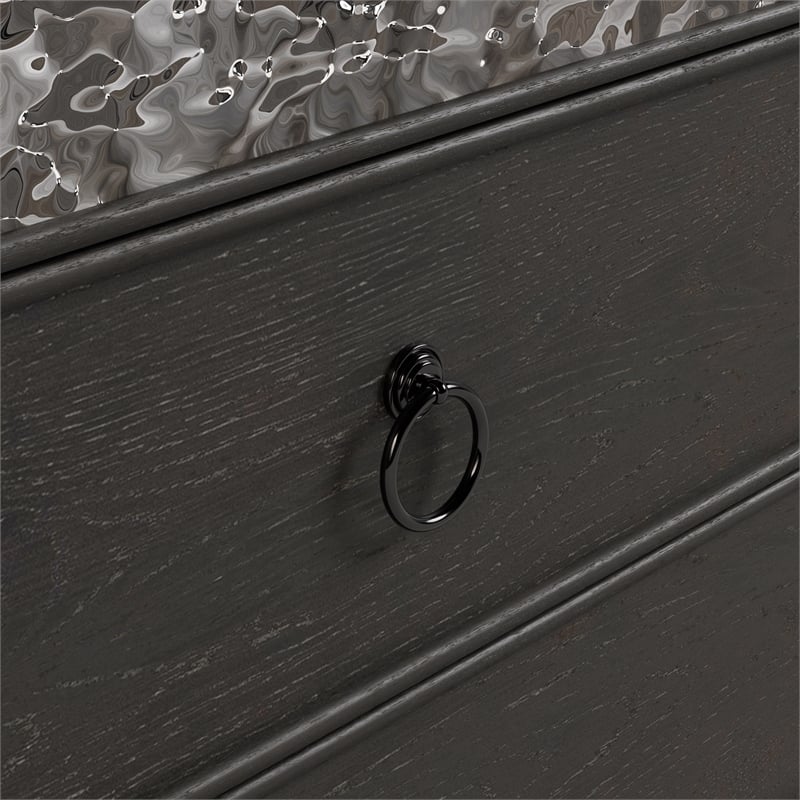 Furniture of America Glint Solid Wood 2-Piece Dresser with Mirror in Espresso