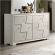 Furniture of America Embud Solid Wood Dovetail 6-Drawer Dresser in White