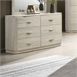 Furniture of America Pollan Solid Wood Dovetail 6-Drawer Dresser in Gray