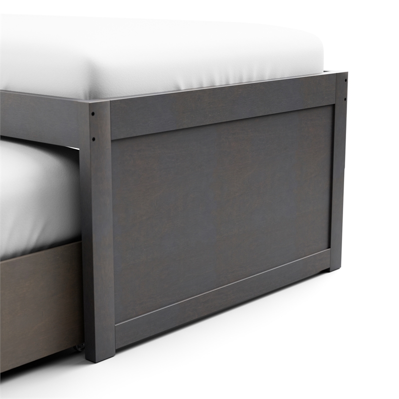 Furniture of America Balthazar Wood USB Ports Storage Twin Captain Bed in Gray
