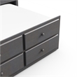 Furniture of America Balthazar Wood USB Ports Storage Twin Captain Bed in Gray