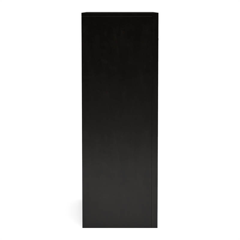 Furniture of America Darius Solid Wood 5-Drawer Chest in Black