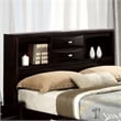 Furniture of America Darius Solid Wood Multi-Storage Queen Bed in Black