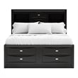Furniture of America Darius Solid Wood Multi-Storage Queen Bed in Black