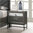Furniture of America Kindering Wood with Metal Leg 2-Drawer Nightstand in Gray