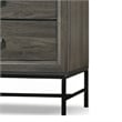 Furniture of America Kindering Wood with Metal Leg 5-Drawer Chest in Gray