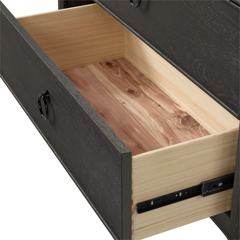 Furniture of America Glint Solid Wood Dovetail 6-Drawer Dresser in Espresso