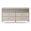 Furniture of America Glint Solid Wood Dovetail 6-Drawer Dresser in Oak