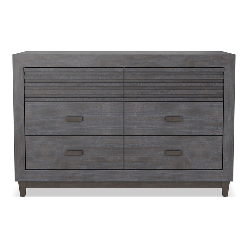 Furniture of America Waito Solid Wood 6-Drawer Dresser in Brown