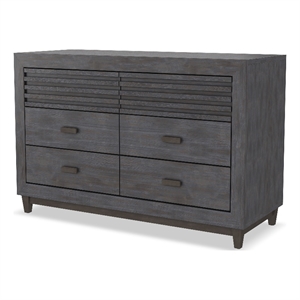 Furniture of America Waito Solid Wood 6-Drawer Dresser in Brown