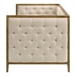 Furniture of America Neva Fabric Upholstered Tufted Daybed in Oak