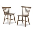 Furniture of America Worlow Solid Wood 5-Piece Dining Table Set in Walnut