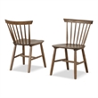 Furniture of America Worlow Solid Wood 7-Piece Dining Table Set in Walnut