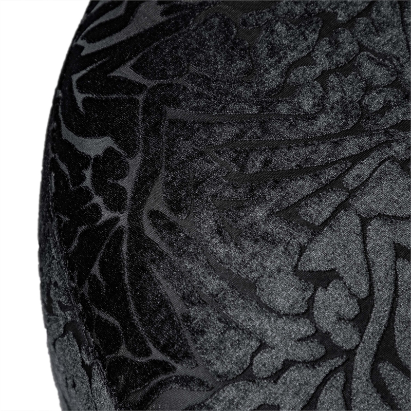 Furniture of America Afra Fabric Soft Curved Track Arms Swivel Chair in Black