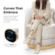 Furniture of America Afra Fabric Soft Curved Track Arms Swivel Chair in Black