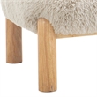 Furniture of America Out Fur-like Fabric and Wood Accent Chair in Taupe