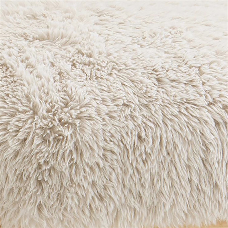 Furniture of America Out Fur-like Fabric and Wood Accent Chair in Taupe