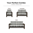 Furniture of America Gavik Wood Plaid Pattern Accent Chair in Dark Walnut