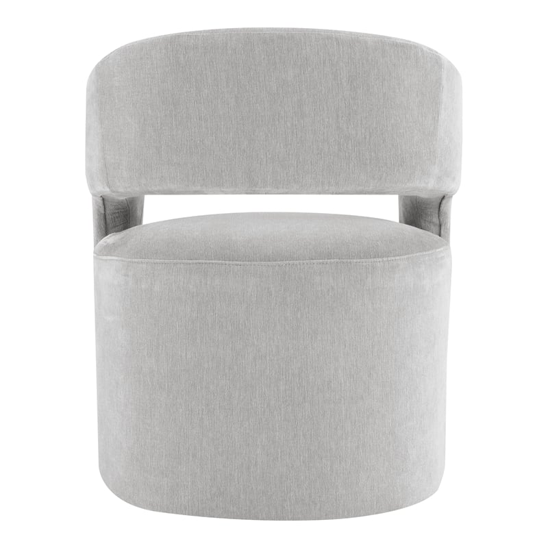 Furniture of America Arina Fabric Dining Chair with Casters in Light Gray