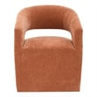 Furniture of America Arina Fabric Dining Chair with Casters in Orange
