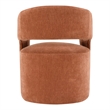 Furniture of America Arina Fabric Dining Chair with Casters in Orange