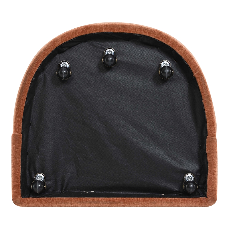 Furniture of America Arina Fabric Dining Chair with Casters in Orange