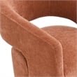 Furniture of America Arina Fabric Dining Chair with Casters in Orange